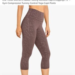 CRZ YOGA Women's Naked Feeling Workout Capris Leggings 19" - Gym Compression